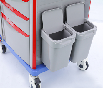 emergency crash cart trolley