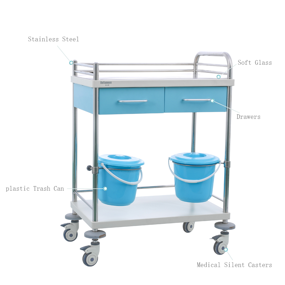 stainless steel instrument trolley